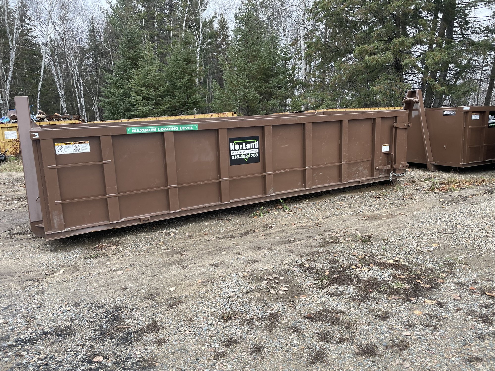 Walter's roll-off container ready for delivery